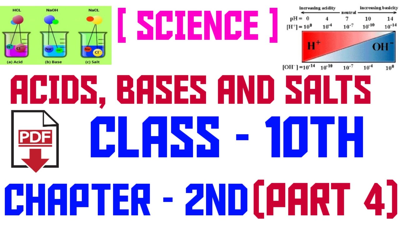 10TH CLASS NCERT SCIENCE BOOK SOLUTION/CHAPTER 2ND/ACIDS,BASES AND SALTS/PART 4