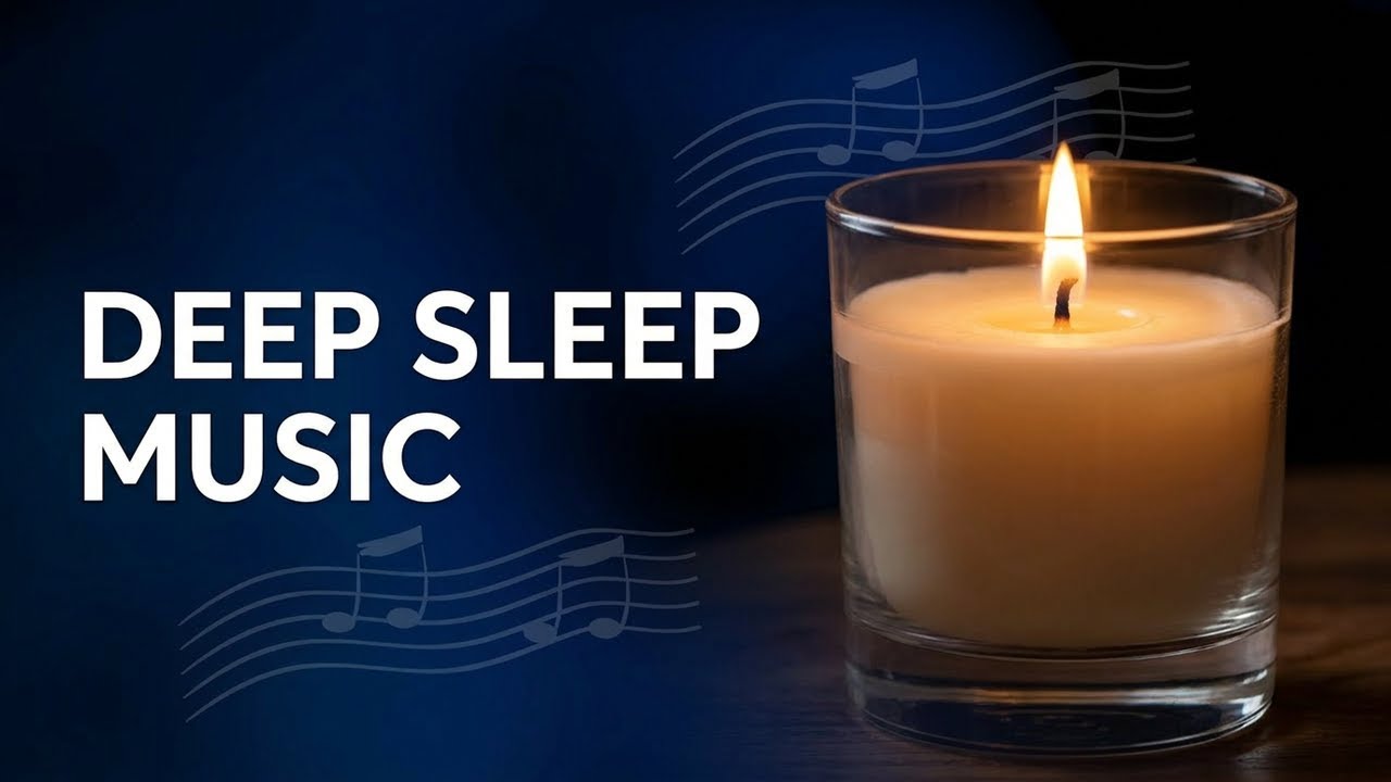 1 Hour Deep Sleep Music | Soft Piano & Flickering Candlelight