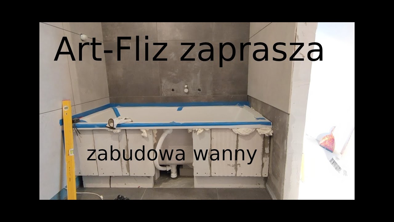 Zabudowa wanny -wykonanie #bielfliz
