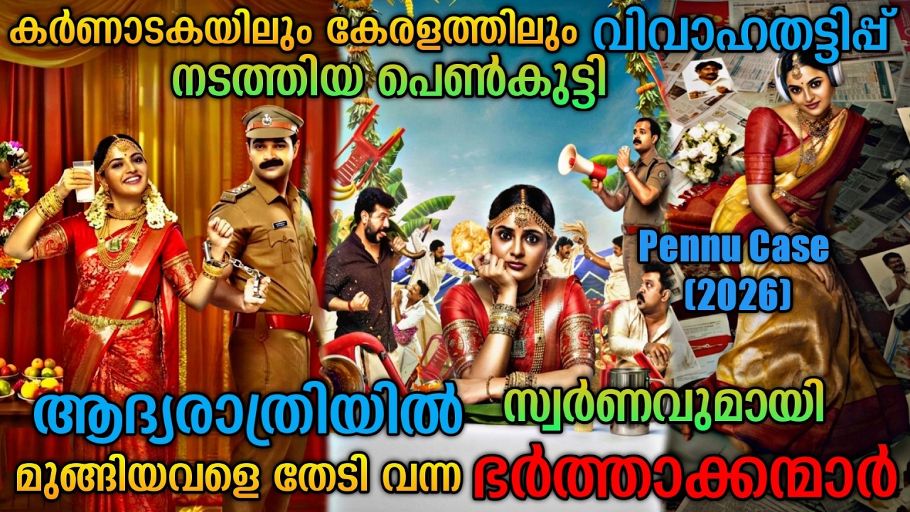 വിവാഹാശേഷം ആദ്യരാത്രിയിൽ സ്വർണവുമായി മുങ്ങുന്ന പെണ്ണ് |Pennu Case(2026) Movie Explained In Malayalam