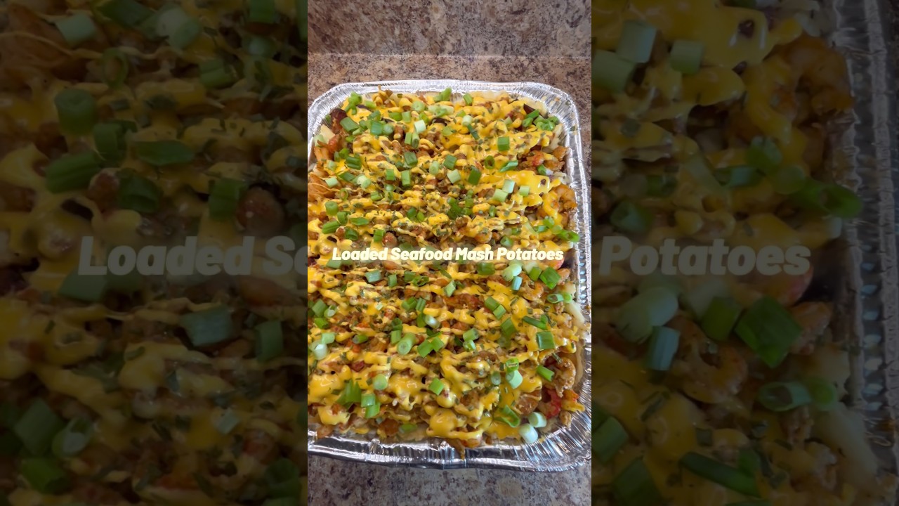 Order of loaded seafood mash potatoes for delivery 