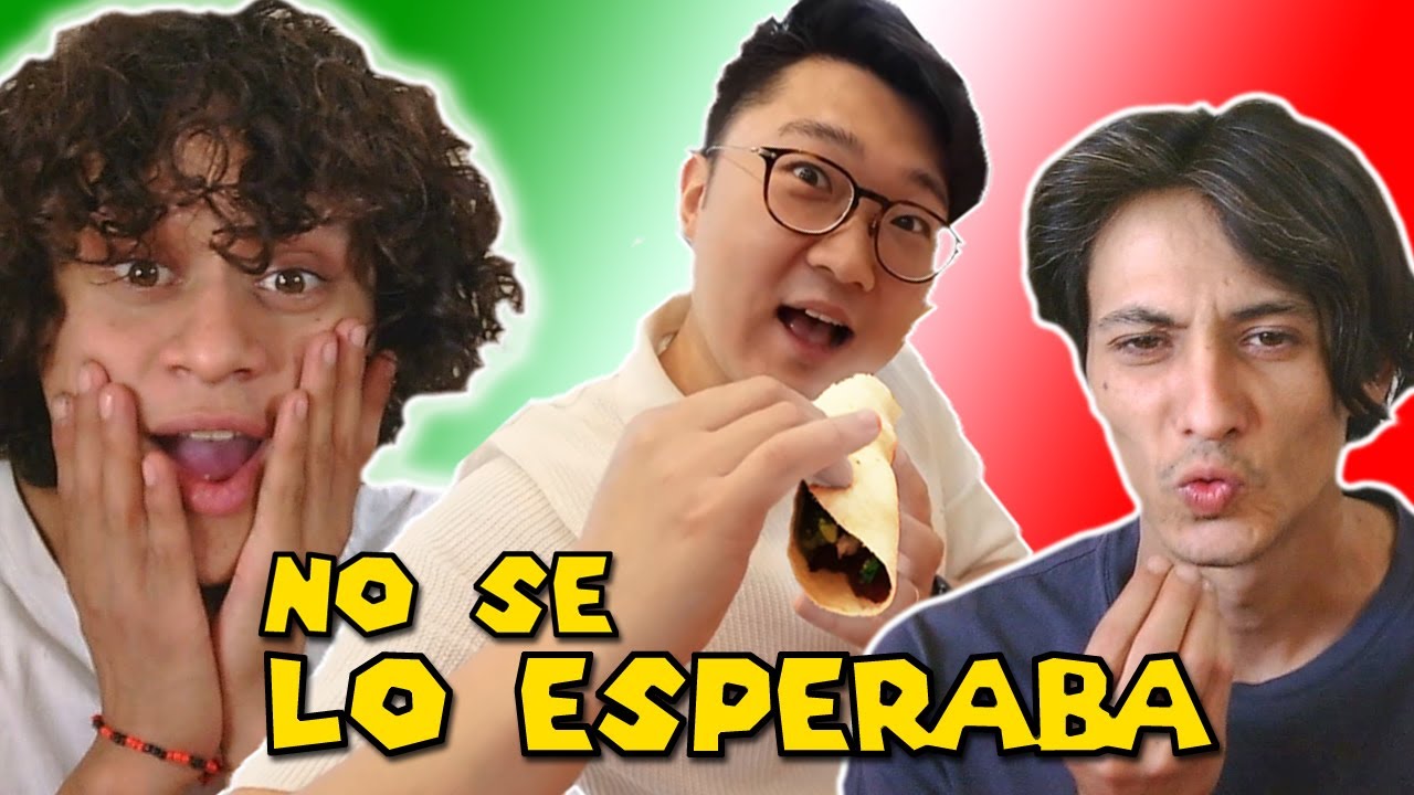 Coreano probando tacos en México Mexicanos reaccionan