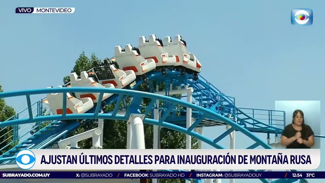 Últimos Detalles para la Inauguración de Nueva Montaña Rusa en Parque Rodó