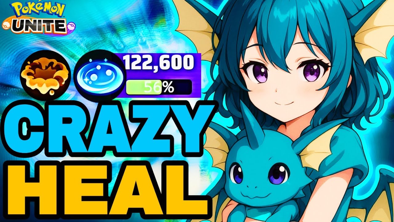Vaporeon CRAZY Heal Build 🔥Full Carry Gameplay | Pokemon Unite