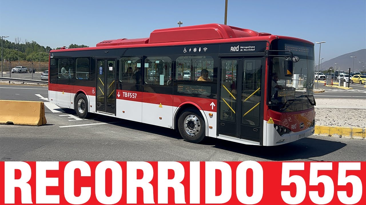 Red | Buses BYD K9KA por Recorrido 555