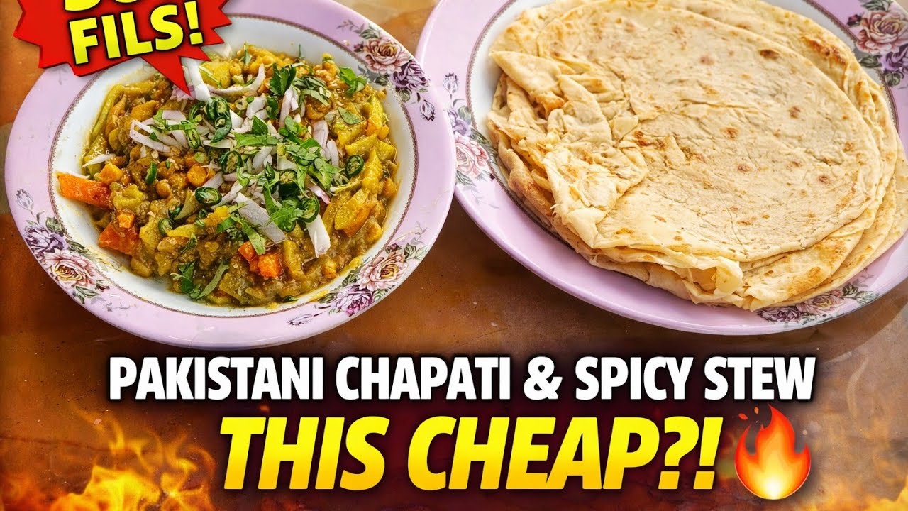 Pakistani Street Food in Bahrain – Chapati & Spicy Stew for Only 300 Fils!