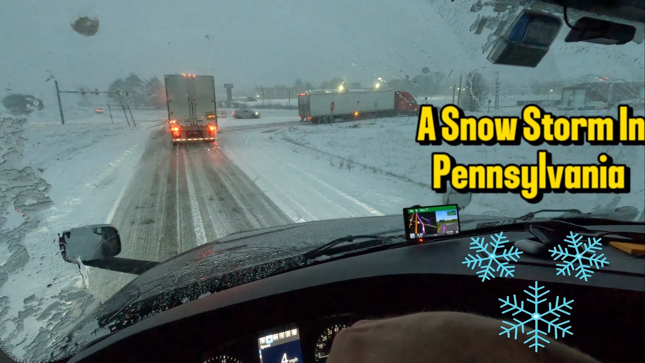 A Snow Storm In Pennsylvania ❄️ #trucking #truckingvlog #snowdriving #snowfall #truckinginsnow