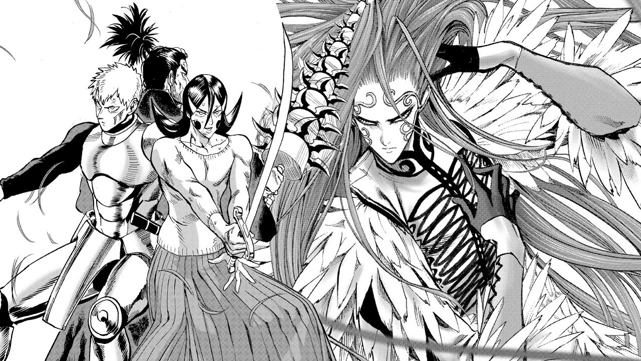 Iaian, Okamaitachi and Bushidrill vs Devil Long Hair | One-Punch Man