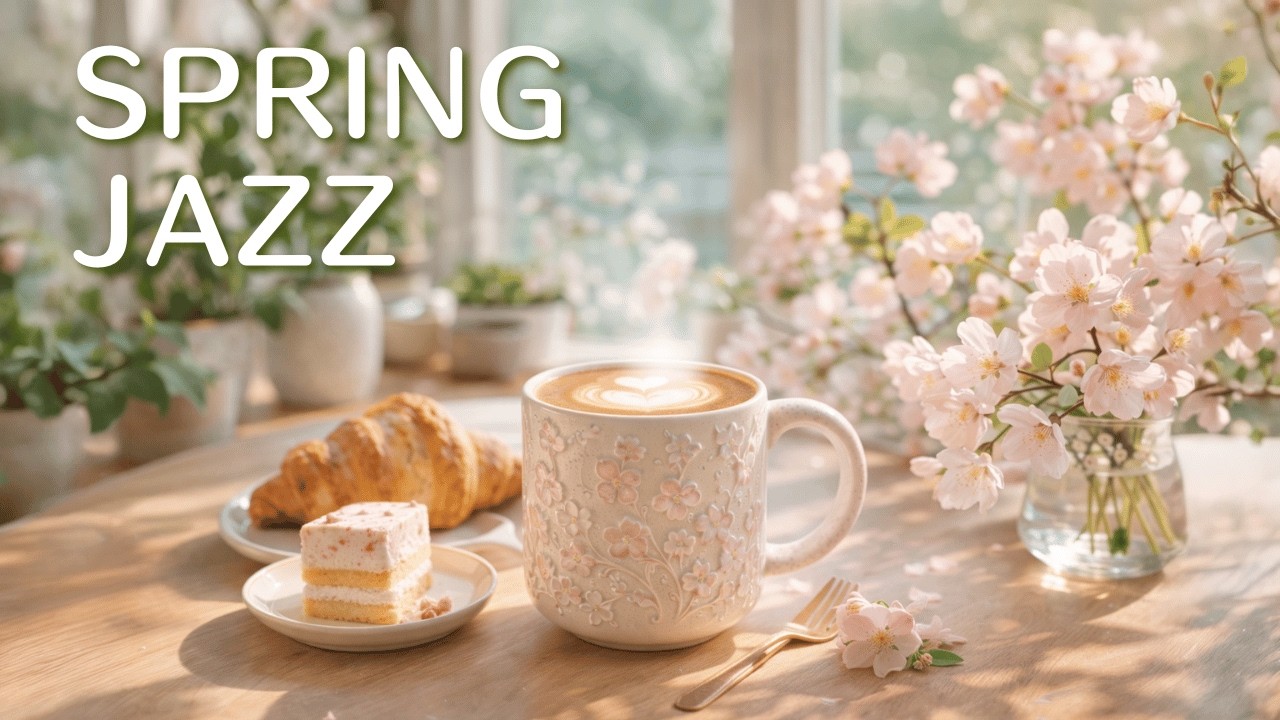 Spring Morning Jazz ☕ Soft Bossa Nova for Work & Study | Relaxing Cafe Music