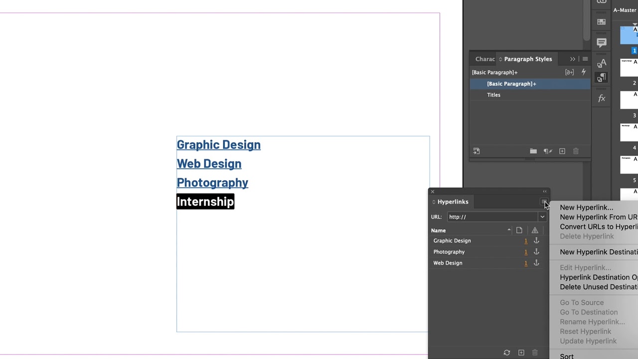 In-Document Hyperlinks Demo for InDesign and Interactive PDFs