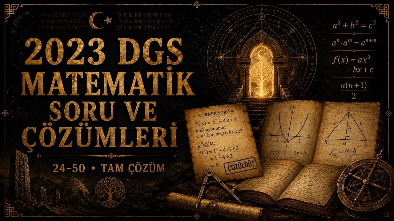 2023 DGS MATEMATİK SORU VE &Ccedil;&Ouml;Z&Uuml;MLERİ | 24-50 | PART 2