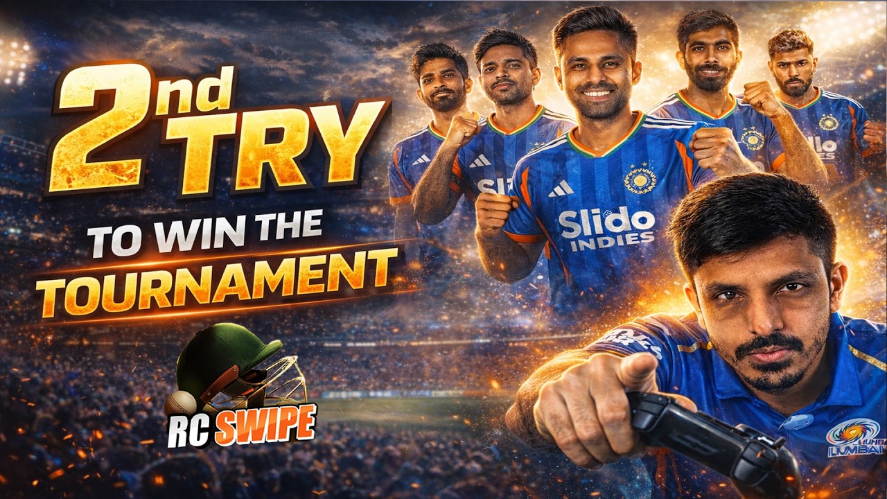 2nd try to win Worldcup in Real Cricket Swipe - Mega update T20 world cup 2026