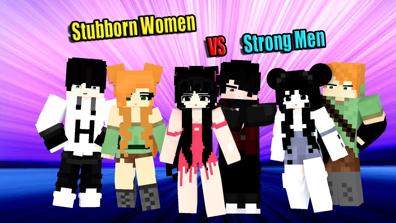 Stubborn Caroline and Friends VS Strong Lucian and Friends : Friendship Forever #minecraft