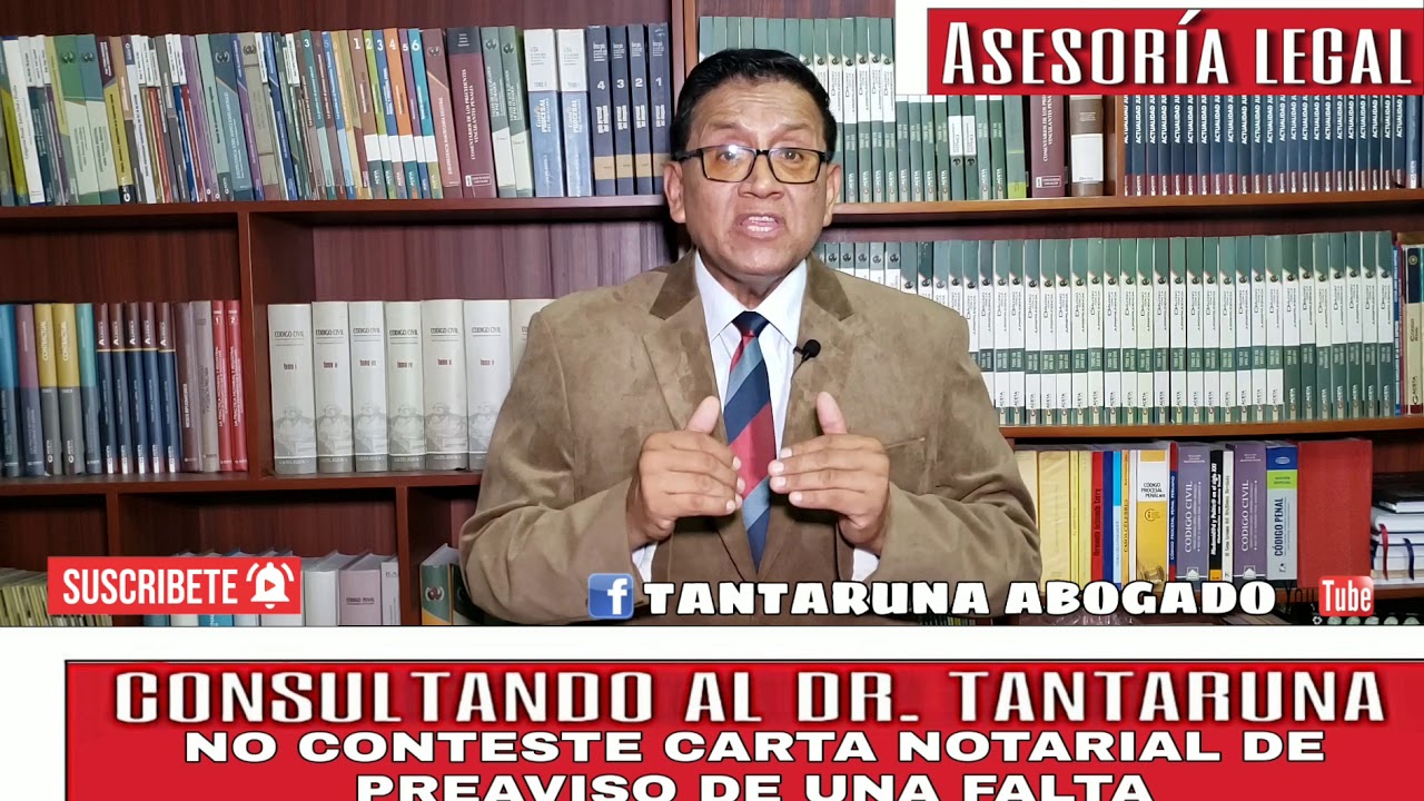 NO CONTESTE CARTA NOTARIAL  DE PRE AVISO DE UNA FALTA.
