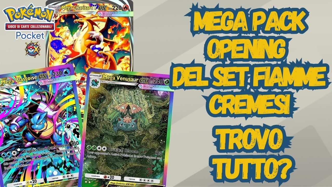 Mega Pack Opening Del Set Fiamma Cremesi Pokemon TCG Pocket