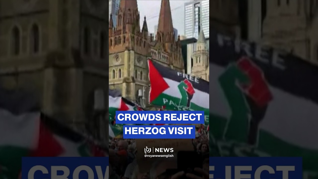 Pro-Palestinian activists in Melbourne protest &lsquo;Israel&rsquo; President's visit to Australia