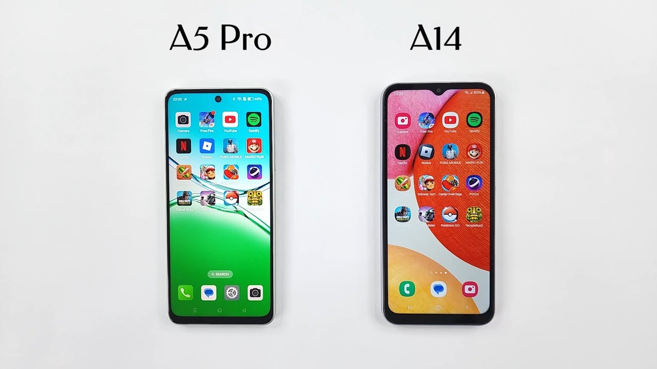 Samsung A14 vs Oppo A5 Pro Speed Test & Comparison