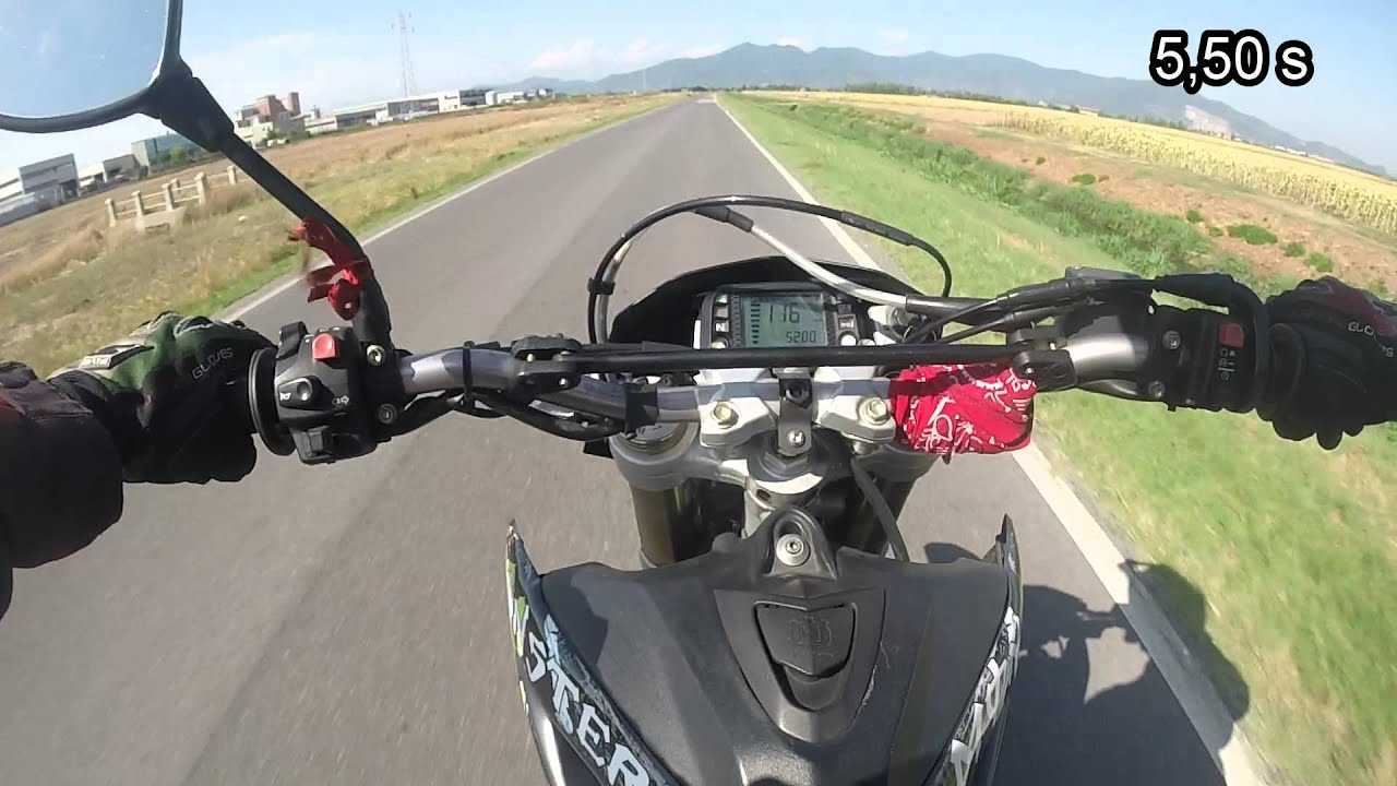 Husqvarna sm 610 2006 accelerazione 0-100 km/h - 0-60 mph acceleration GPR exhaust