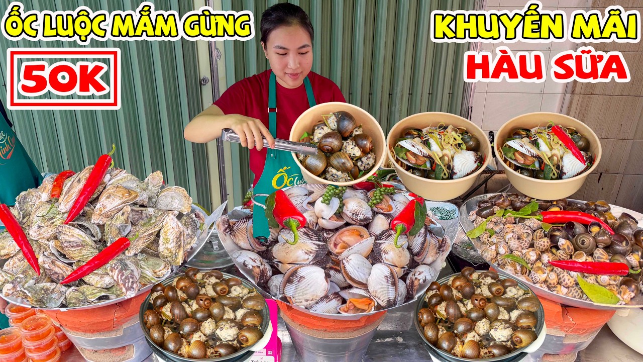 Em G&aacute;i B&aacute;n Ốc Luộc Mắm Gừng 50K Với Ti&ecirc;u Ch&iacute; Ốc Phải Tươi Ngon Mới B&aacute;n Chỉ 1 Năm Đ&atilde; Mở Chi Nh&aacute;nh 2