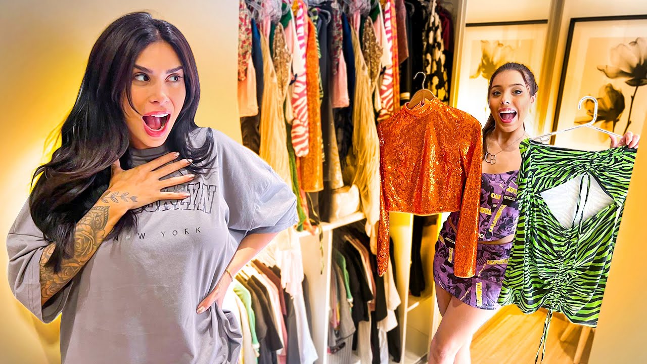 MINHA AMIGA INVADIU MEU CLOSET E PROVOU MEUS LOOKS!!