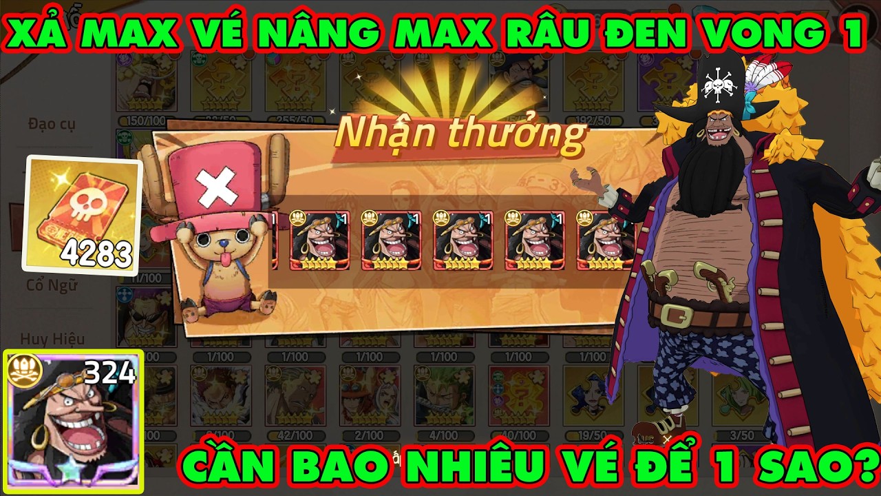 Haki Huyền Thoại - Xả Vé Nâng Max Tứ Hoàng Râu Đen Và Chuyển SP Và Bài Toán Bao Nhiêu Vé 11 Sao