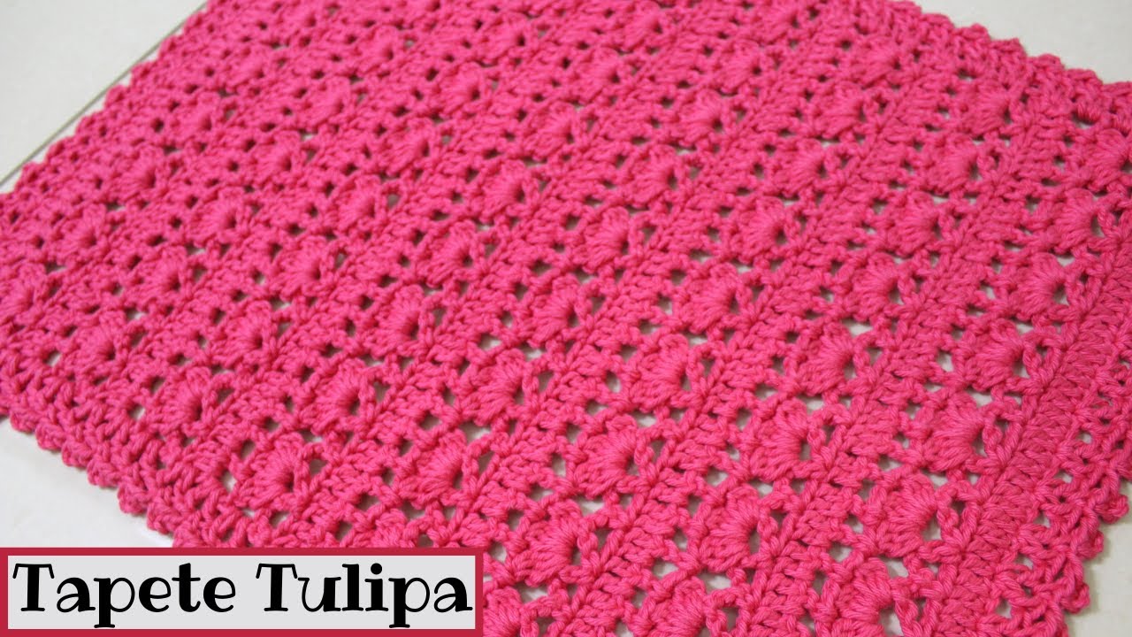 Tapete de crochê Tulipa