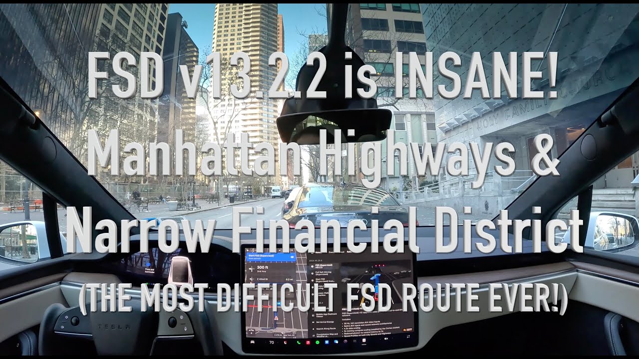 Tesla FSD 13.2.2 Amazes in the Manhattan Financial District & City Highways