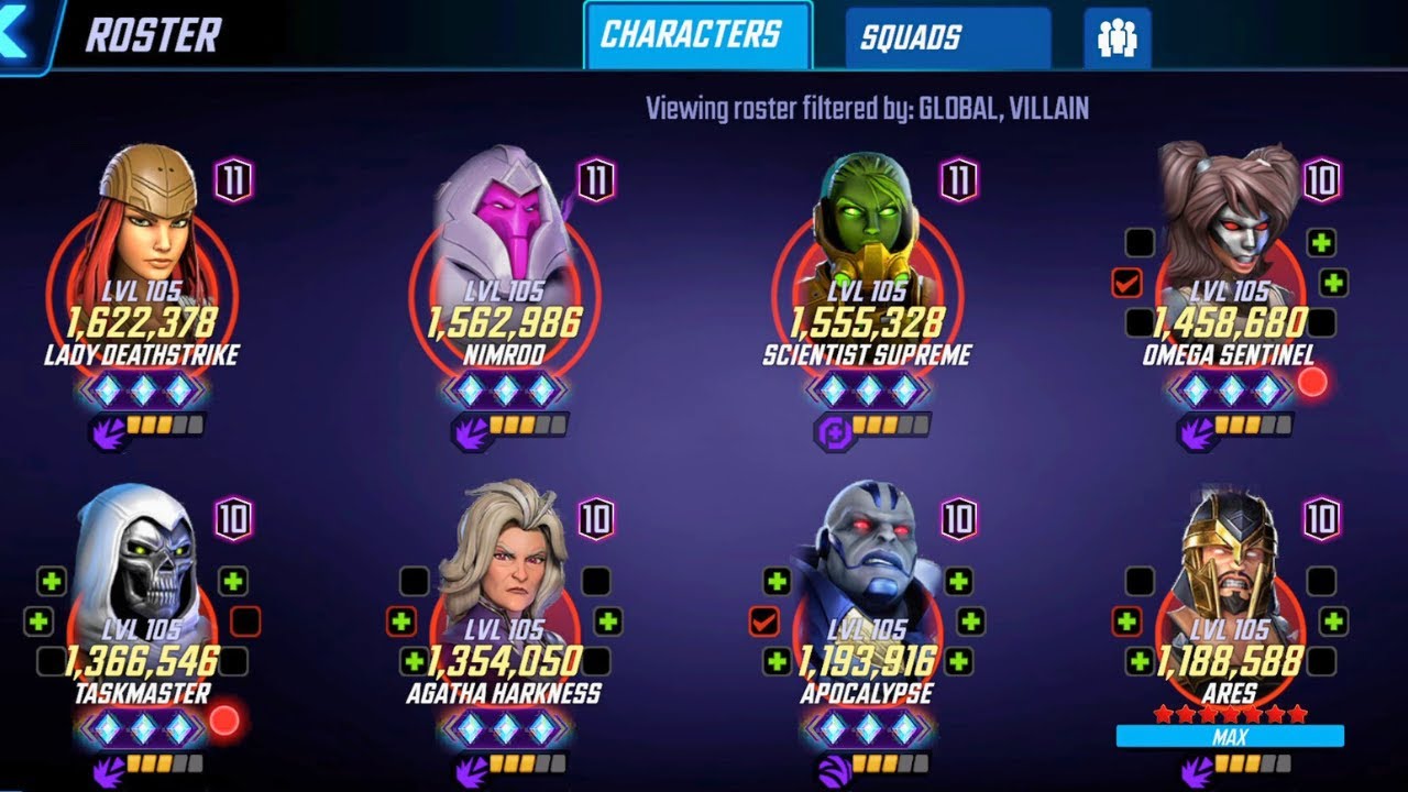 Professor Xavier Saga Global Villain Review - Marvel Strike Force