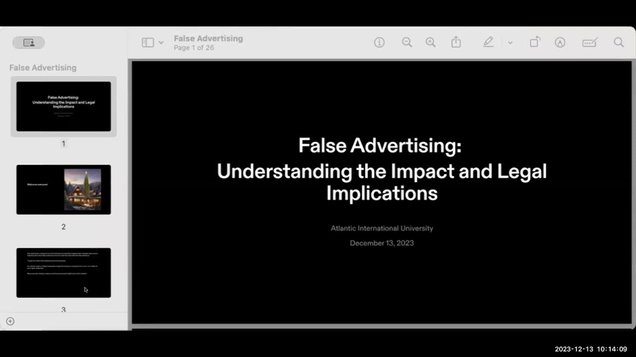 Misleading Advertising by Lynette Davidson