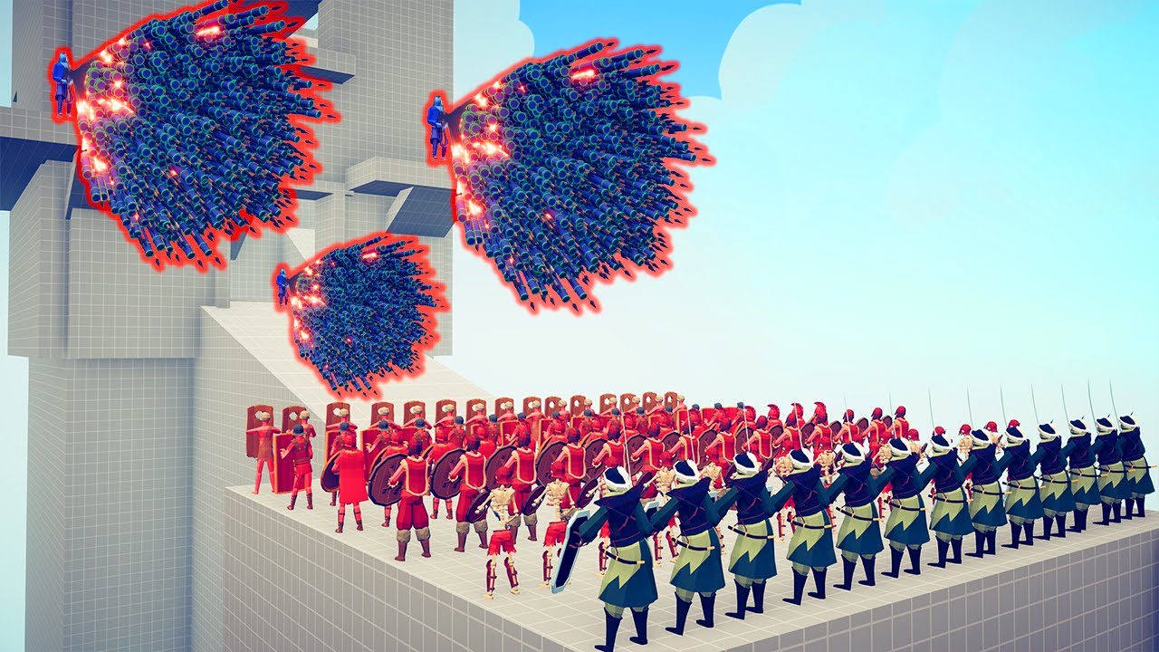 SHIELD ARMY vs CASTLE of OP RANGED UNITS! 1 | TABS - Totally Accurate Battle Simulator