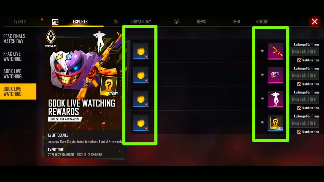 FFC4 Redem code --_ free fire game  full vadio watch