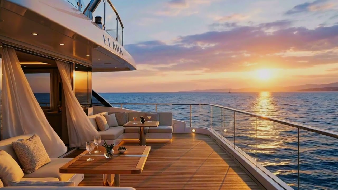 Deep House Electronic Sunset Escape 🛥️ Luxury Yacht Deck & Ocean View Vibes