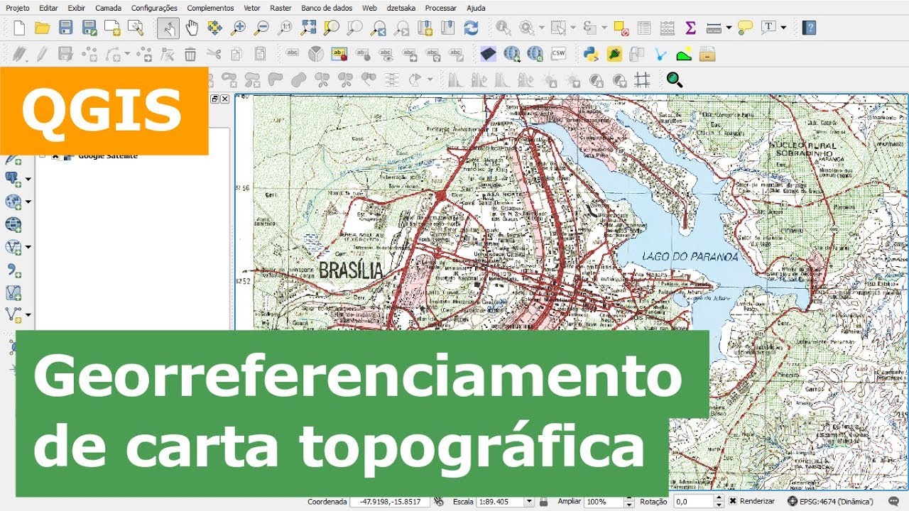 Georreferenciamento de carta topográfica no QGIS