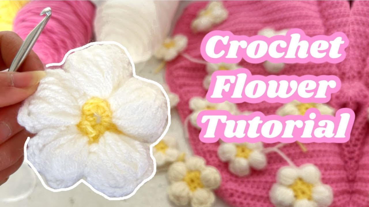 Crochet Flower Tutorial │ Beginner Friendly Crochet Puff Flower 🌸