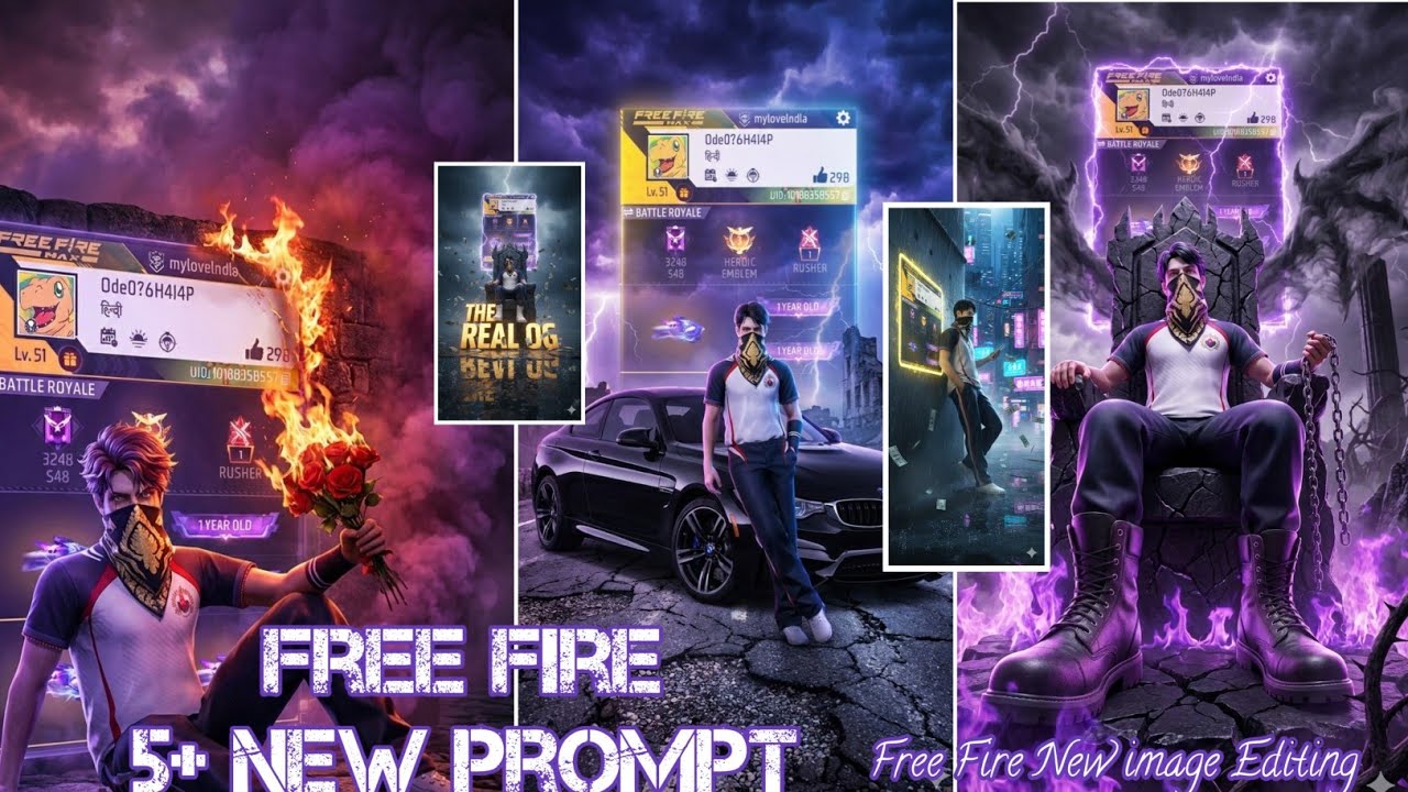 Free Fire Cinematic Image Kaise Banaye 😈 | Pro Editing Tutorial | FF Profile Look 🔥