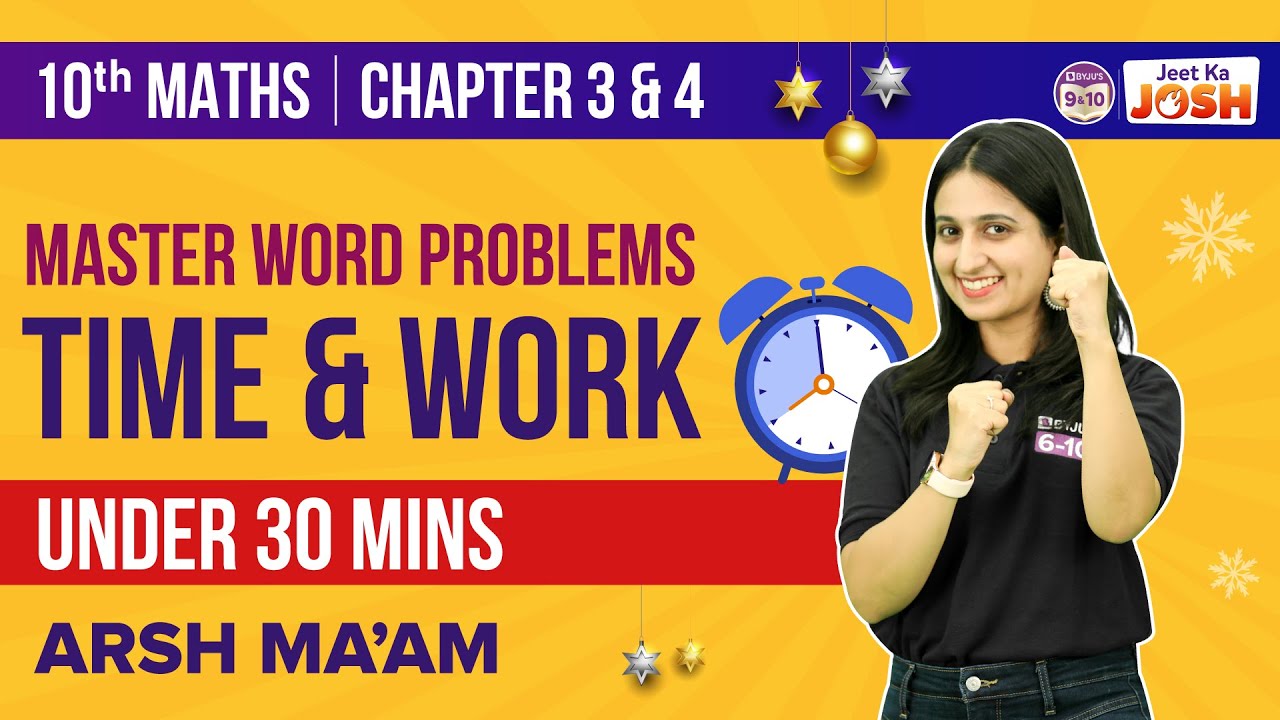 Solving Class 10 Maths Word Problems (Time & Work) Under 30 Mins | CBSE Class 10 Board Exams 2023