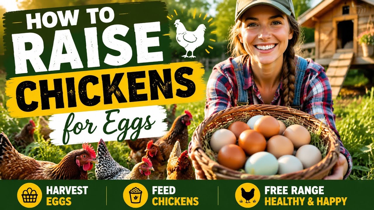 How to Raise Chickens for Eggs - Harvest Eggs, Feed Free Range Chickens