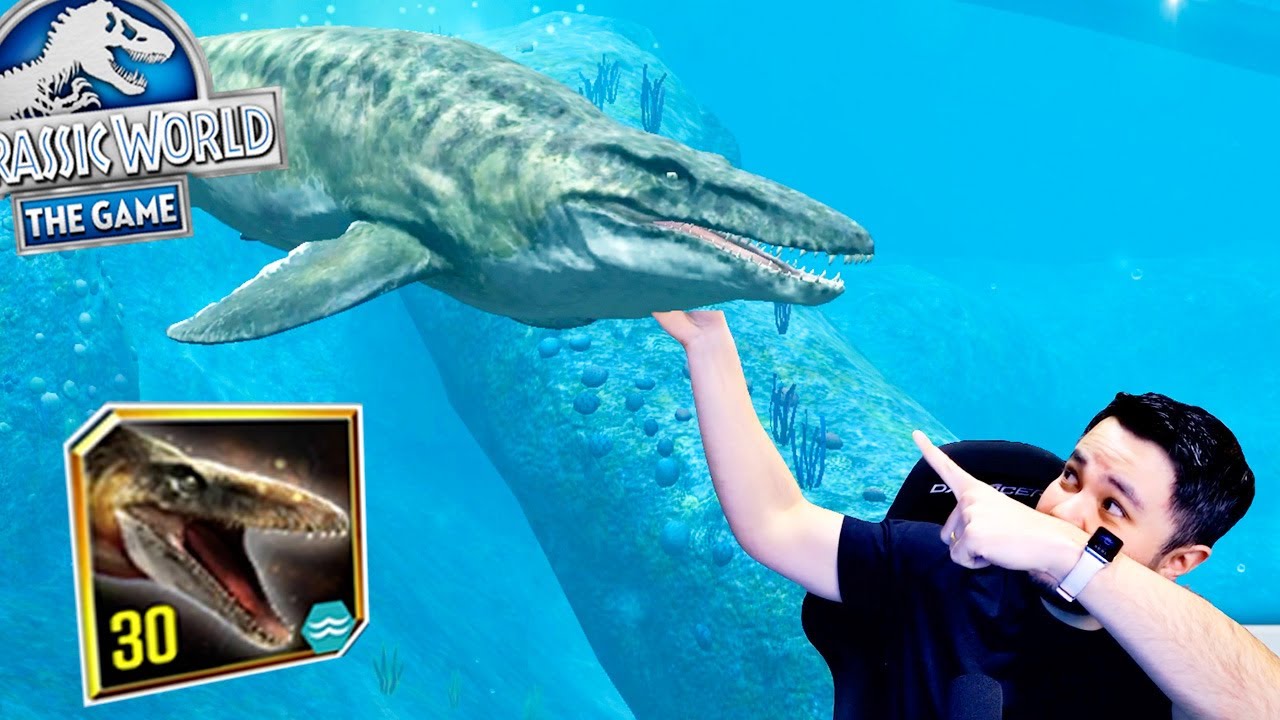 JURASSIC WORLD - Levei o Mosa REBIRTH para o Level 30! é o Melhor Aquático!