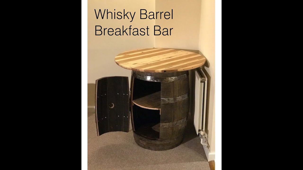 Whisky barrel breakfast bar