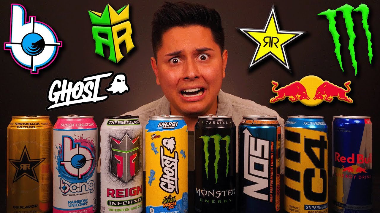 ASMR on EVERY ENERGY DRINK I Could find | HYPER Tingles
