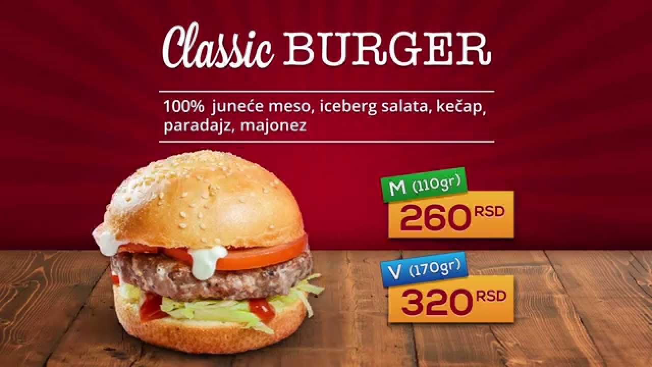 Digital Menu Board - BG Burger Bar (Animirani digitalni meni)