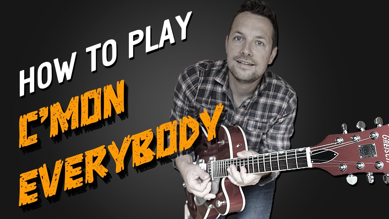 How to play : C'mon Everybody - Eddie Cochran  ( easy rockabilly guitar lesson 🎸 )