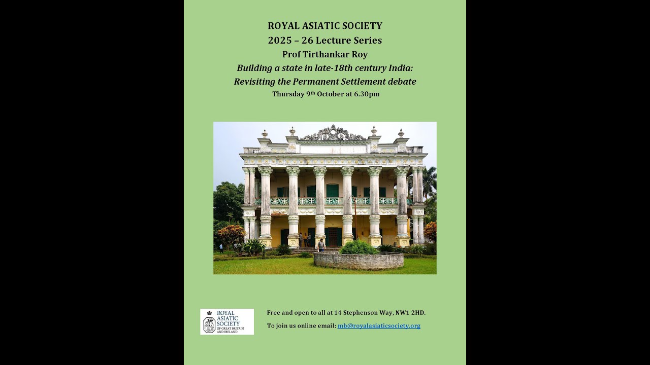 Prof Tirthankar Roy: Building a state in late-18th century India