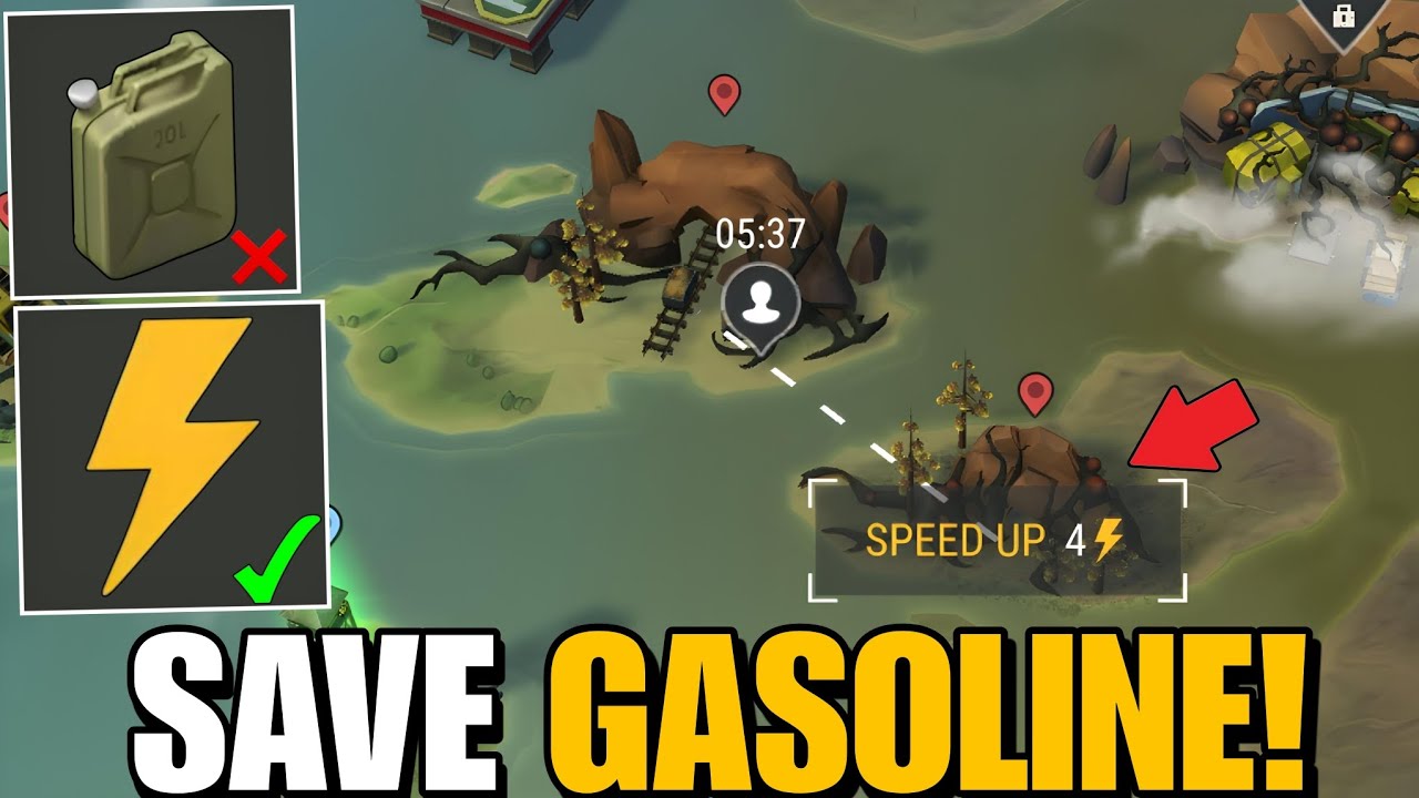 EASY TRICK TO SAVE YOUR GASOLINE IN THE ISLAND REGION! (use energy) - Last Day on Earth: Survival