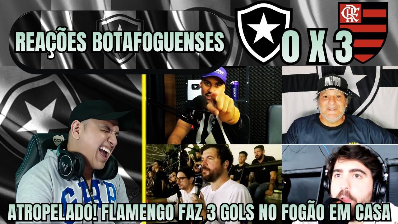 REAÇÕES BOTAFOGUENSES! Botafogo é ATROPELADO por 3x0 pelo Flamengo em casa e torcida fica REVOLTADA!
