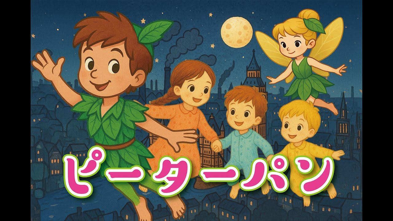 【ピーターパン】読み聞かせ・教育・リラックス、子どもに読んで欲しい童話で知育
