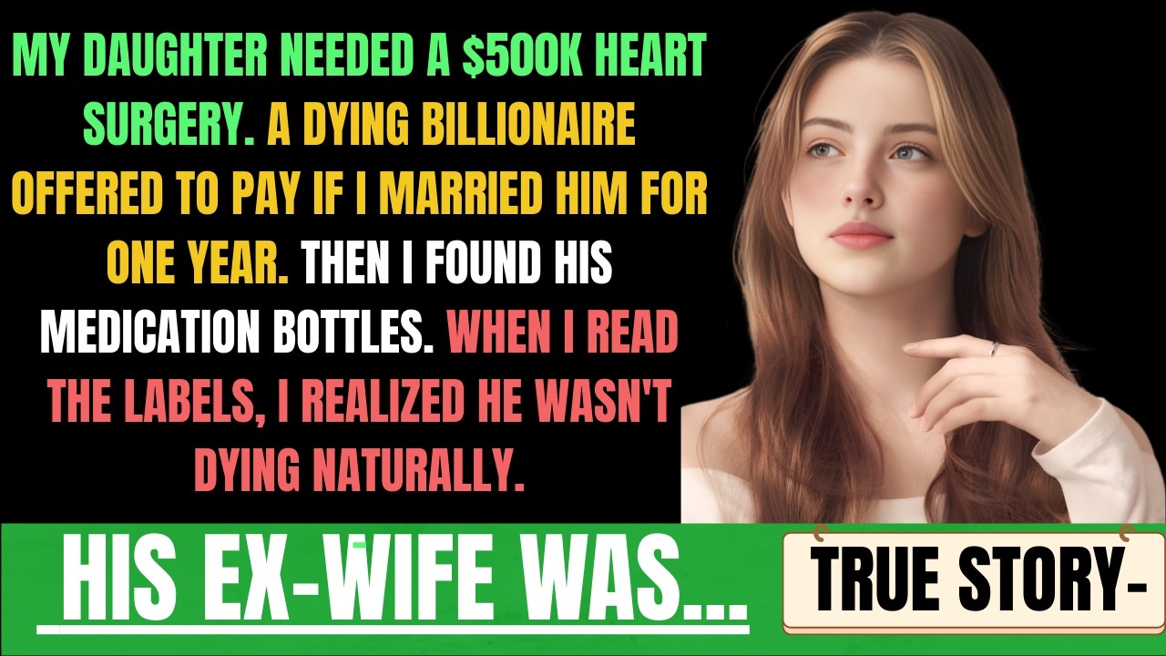I married a dying billionaire for $500K. When I checked his medication bottles, I realized someone..