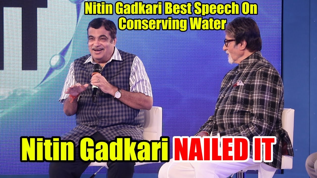 Nitin Gadkari Best Speech On Conserving Water | #MissionPaani | Amitabh Bachchan