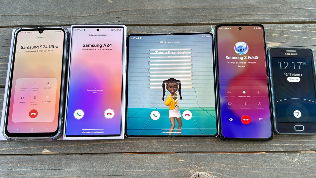 Samsung A24/ Samsung S24ultra incoming Call Samsung Z Fold5 & Tecno phantom Flip5