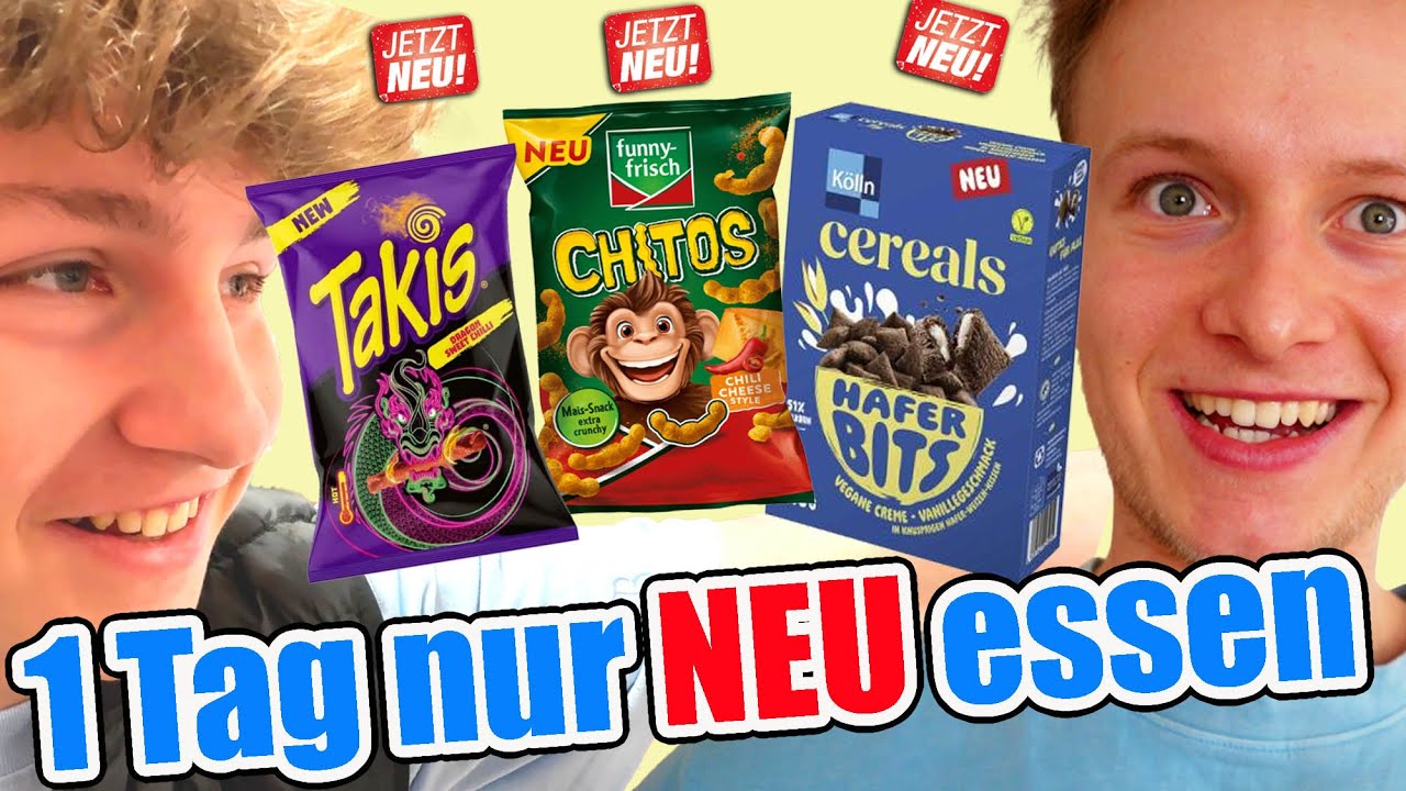 Ein Tag lang nur Produkte essen die NEU sind 🍕 TipTapTube UNCUT